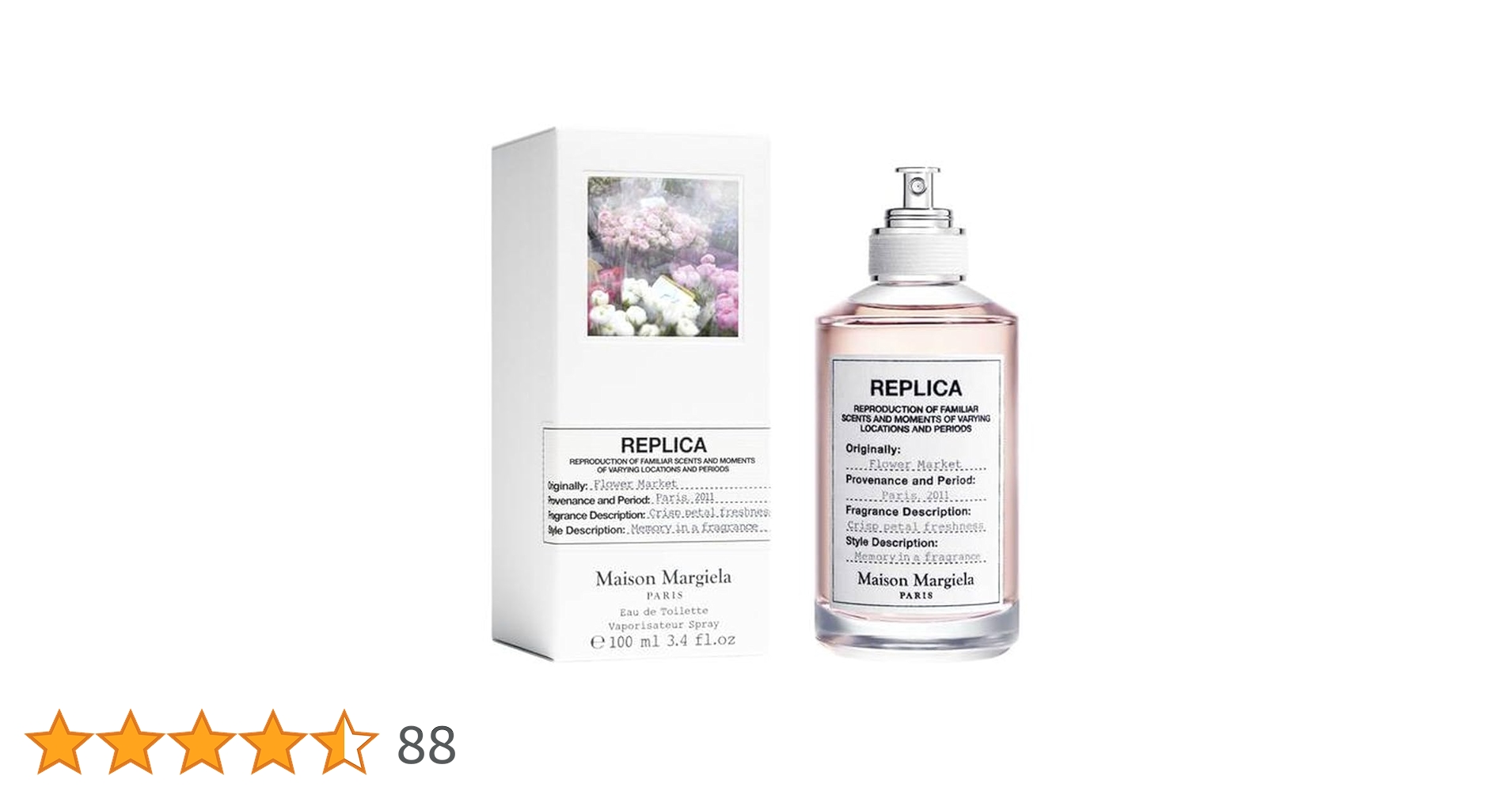 Amazon.co.jp: Maison Margiela Eau De Toilette Flower Market, 3.4