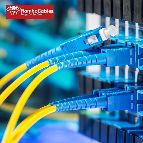Miniatura 6 de RamboCables OS2 solo modo LC a SC Simplex (3m9.8ft), LC UPC SC UPC Cable de conexión único UPC,LCUPC a SCUPC Cable de Internet de fibra