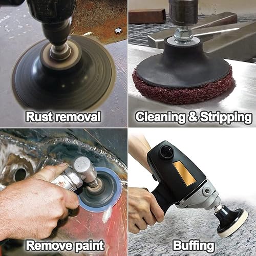 Miniatura 7 de Paquete de 3 soportes de disco de acondicionamiento de 1 pulgada, 2 pulgadas, 3 pulgadas, vástago de 2-1/4 pulgadas, compatible con discos de la