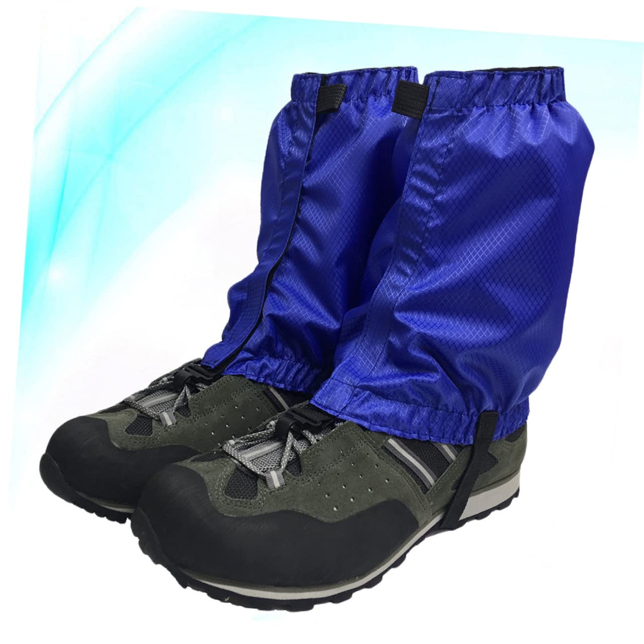Happyyami 3 Paires guêtre pour la randonnée en Plein air guêtres de Chaussures de randonnée guêtres de Bottes de Neige Cheville Couvre Chaussure Impermeable guêtre de Marche imperméable Blue