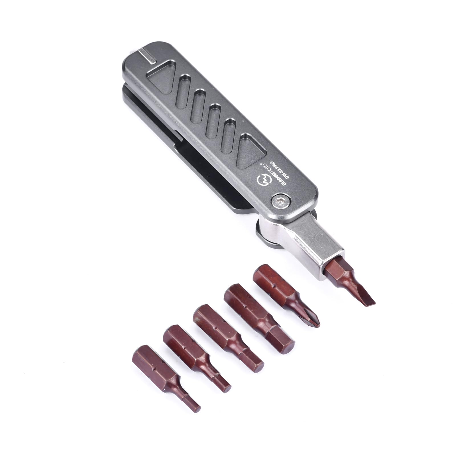 SUNWAYFOTO DW-02 PRO Universal Folding Tool Set including Hex Key Stainless Steel 2.5/3/4/5 mm, Phillips and Flat Head