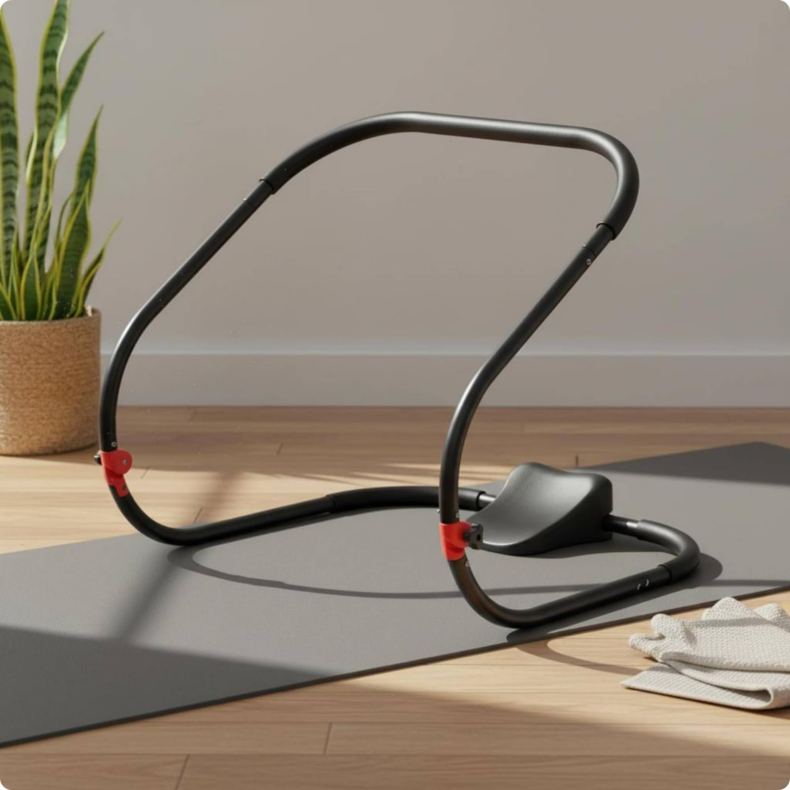 perfeclan Banco Abdominal Asistente de Abdominales Banco Core Entrenamiento Soporte Plegable Ajustable Material Acero Pu Espuma Apto para Ejercicios en Casa Tonificación del Abdomen Rutina Diaria
