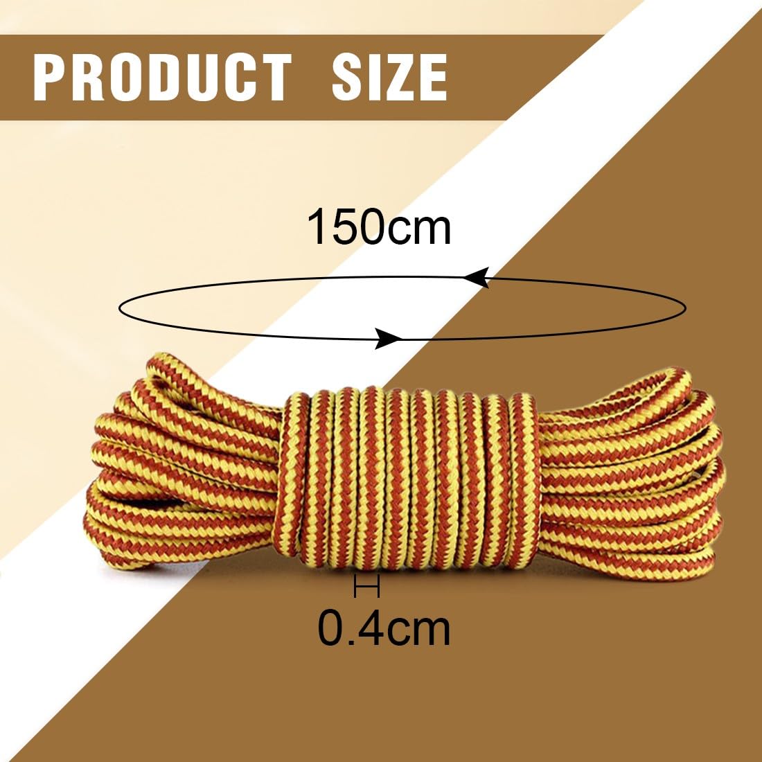 Lacci Per Scarpe Rotondi Miscly - 3 Paia, Diametro 5mm, Per Trekking E Stivali