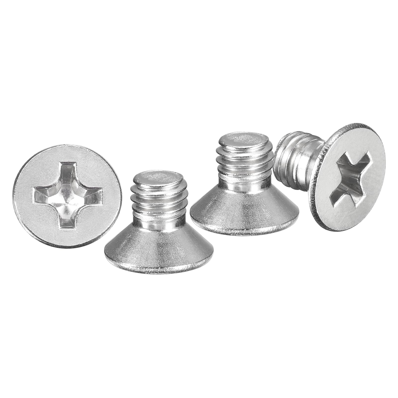 METALLIXITY Phillips Flat Head Machine Screws Bolts (M5-0.8x6) 120Pcs, Stainless Steel 304 Countersunk Cross Screws - for Household Indoor Maintenance Installment DIY, Silver โ image 1