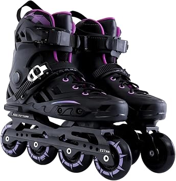 Professional Inline Speed Skating Shoes for Adult Single Row Roller Blades Professional Racing Rollerblades Beginner Outdoor Sports Fitness Men Women