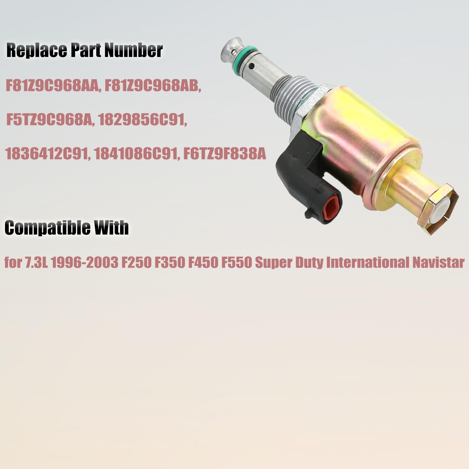 F81A9C968AA 1841086C91 Regulator ciśnienia wtryskiwacza zaworu IPR kompatybilny z 7,3L 1996-2003 F250 F350 F450 F550 Super Duty International Navistar