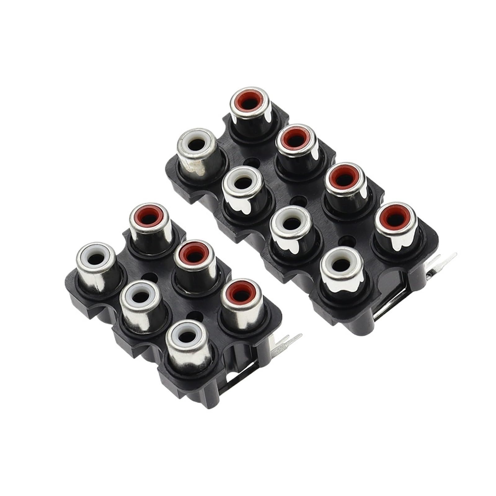 5 pezzi 2/4/6/8 fori jack audio stereo femmina presa di ingresso audio AV connettore interfaccia amplificatore Lotus Row segnale di connessione(8 holes)