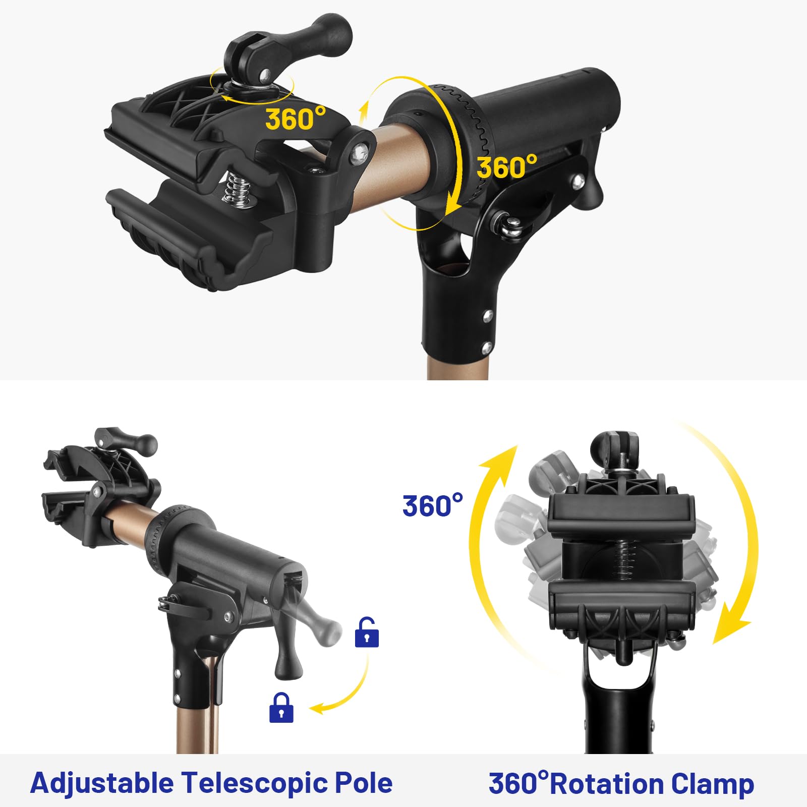 Favoto Soporte de Reparación para Bicicletas, Montaje con Liberación Rápida y Estante de Herramientas, Soporte Ajustable y Plegable para Bicicletas Eléctricas de hasta 27 kg