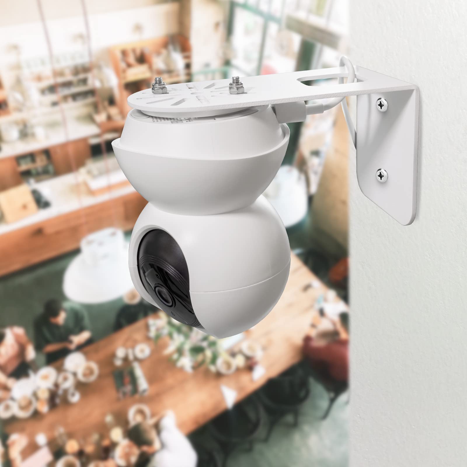 sciuU Soporte de Pared / Techos compatible con TP-Link Tapo Cámara Vigilancia, Placa de Metal Engrosado, Metálico Accesorios Soporte para Cámara Vigilancia Interior