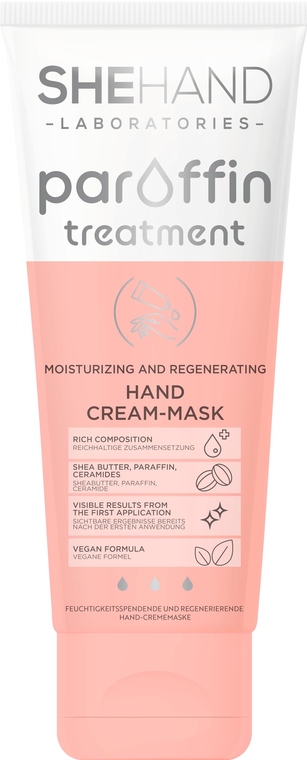 Trattamento alla paraffina maschera in crema idratante e rigenerante per le mani, 75 ml