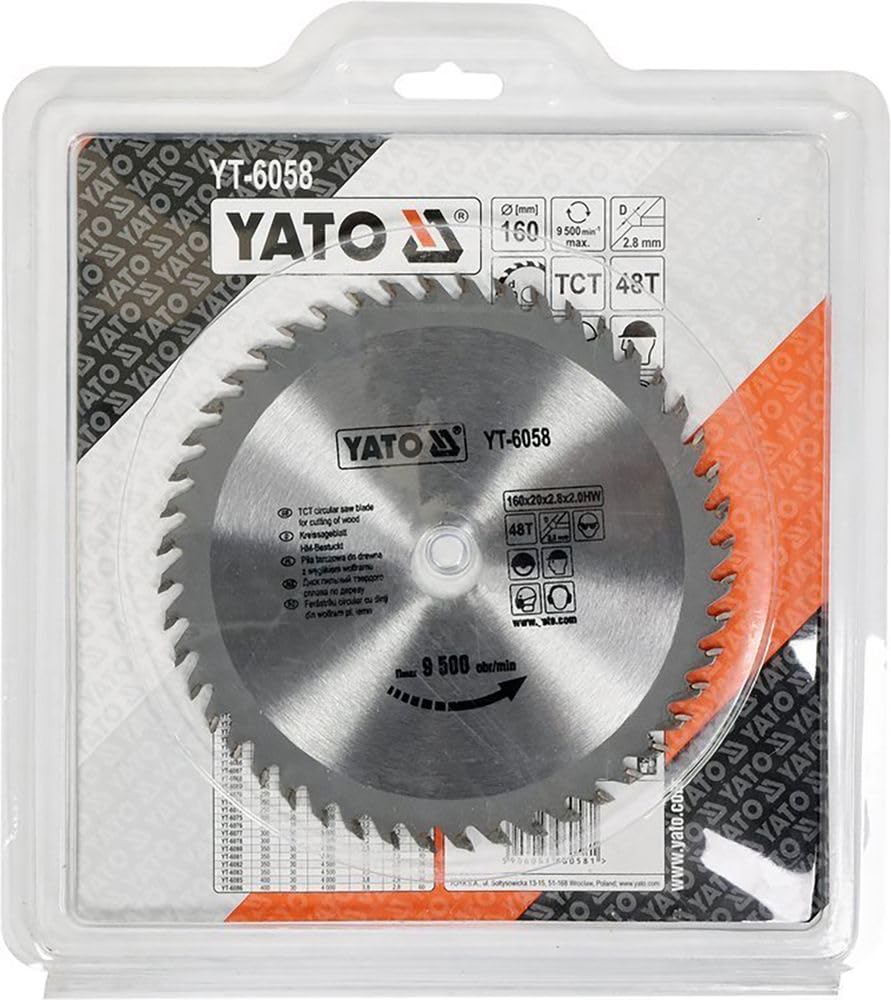 YATO YT-6058 - TCT hoja de madera 160x48x20mm