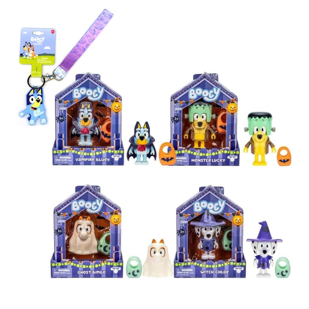 Amazon.com: INCREDITOYZ Bluey Halloween Figure Bundle - 4 Pack