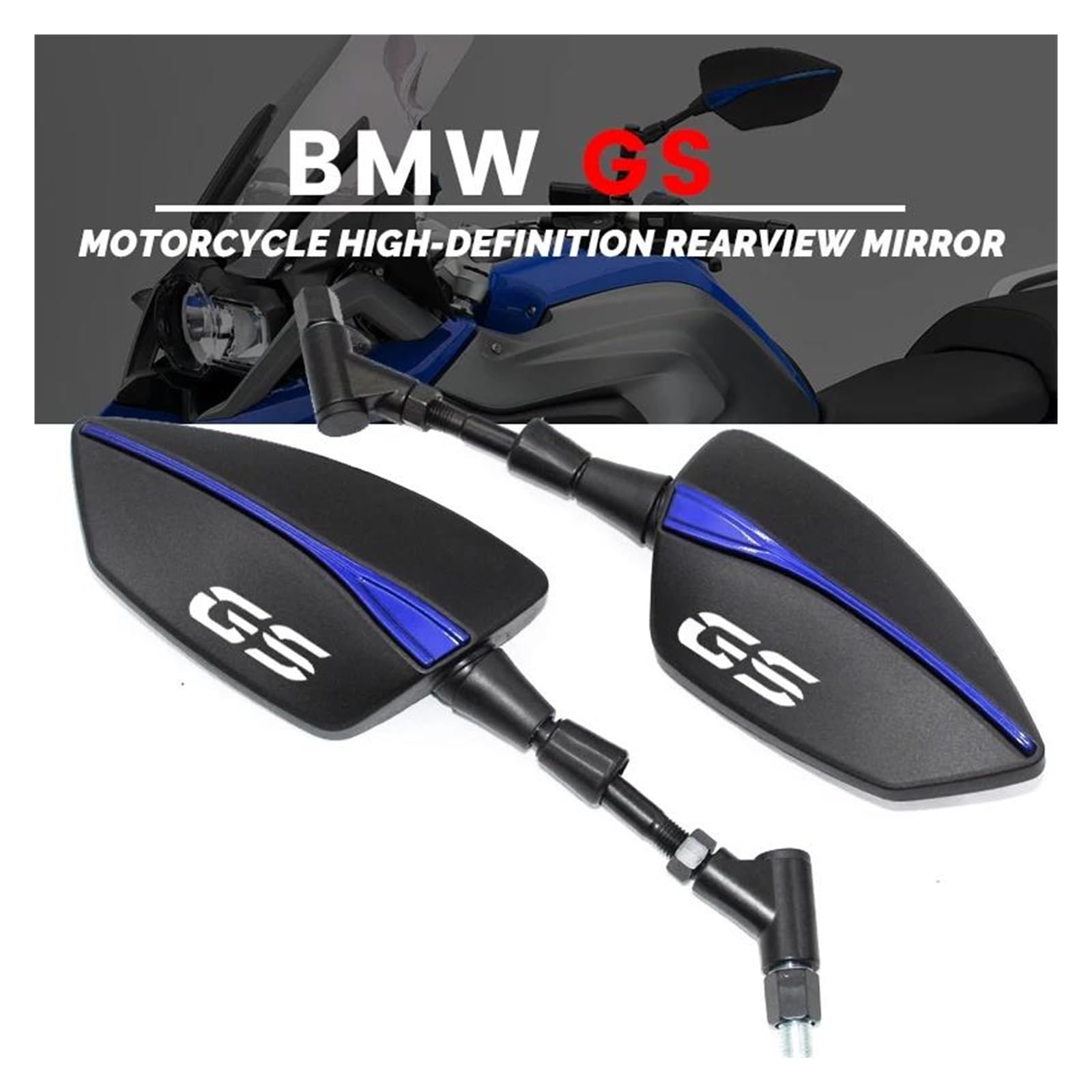 Rétroviseurs De Moto Pour G310GS, R1200GS, R1250GS, F750GS, F650GS, F800GS, F850GS(Red)