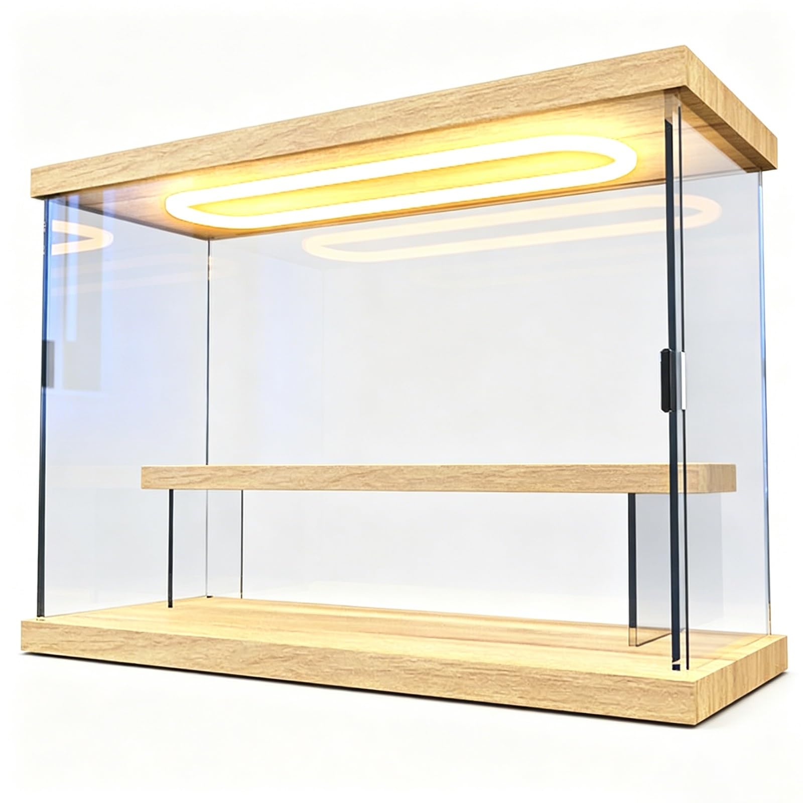 Acrylic Display Boxes with Tier, 5 7 9 12 Inch Heigh Stackable Acrylic Organizer Box Display Case, Dustproof Protection Showcase for Action Figures/ Mini Collectibles(2Tier-320x120x225mm/13x5x9")