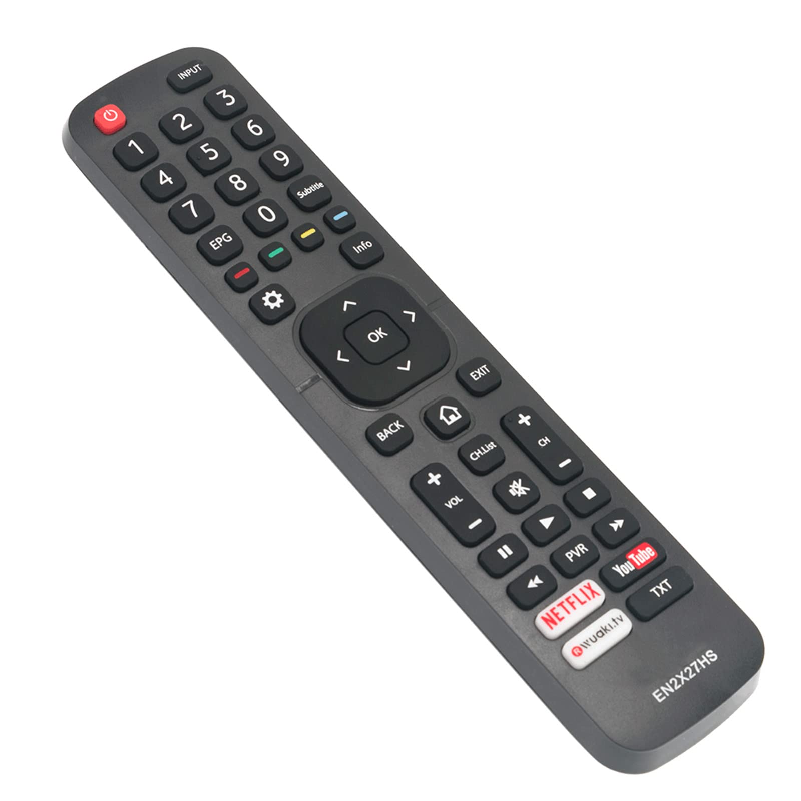 AULCMEET EN2X27HS Replacement Remote Control fit for Hisense TV 43K300UWTS H43M3000 H43M3000UK H43MEC3050 49K300UWTS 55NEC5200 65K5500UWTS 65M7000 H32M2600 H40M2600 H40M3300 H40MEC2650 H40MEC3350 - Image 3