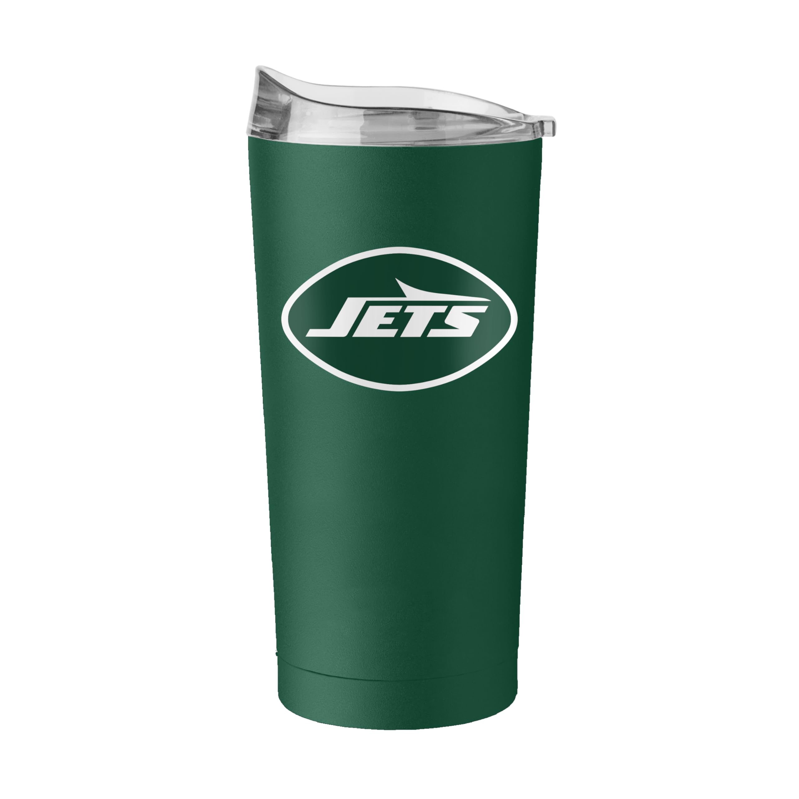 FANMATS NFL New York Jets 20 oz Stainless Steel Tumbler — Powder-Coated | 20 Fluid Ounces | Vacuum Insulated | Team Color