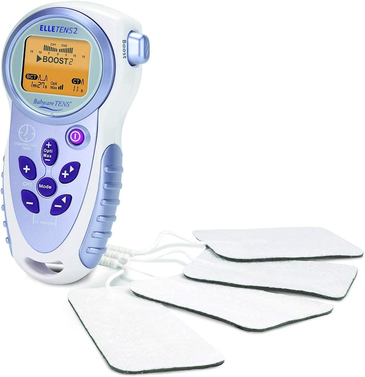 Elle TENS 2 connected to four electrode pads