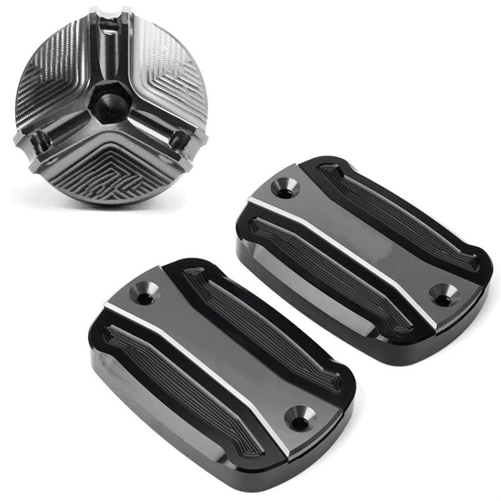 Tapón de depósito líquido Frenos para Motocicleta, tapón llenado Aceite Motor para TMAX 500 530 SX/DX 560 Reemplazo | 3pcs Caps Gold