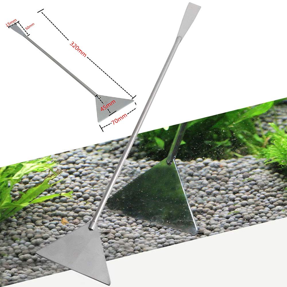 Aquarium Aquascaping Kit 6 en 1 en Acier Inoxydable Char Outil pour Poissons et Plantes Aquatiques Trim Aquascaping [Pince à Épiler + Ciseaux + Spatul + Couteau à Algues]