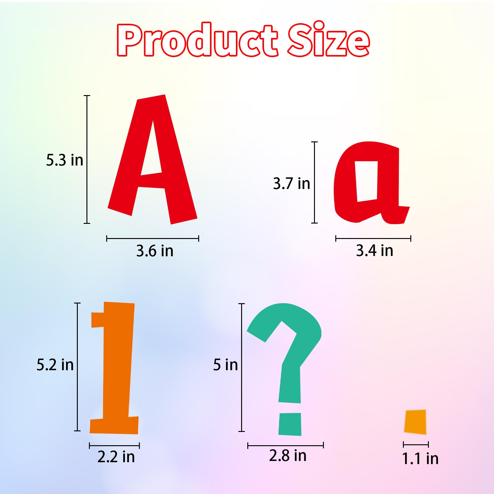 Snapklik.com : MoShining Rainbow 5 Inch Letters Combo Set 168 Pieces ...