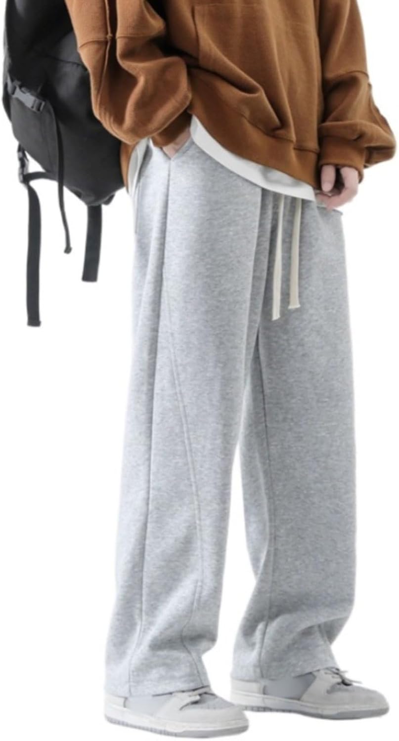 Sweatpants for Men Soft Elastic Waist Baggy Yoga Workout Lounge Pants with Pockets
