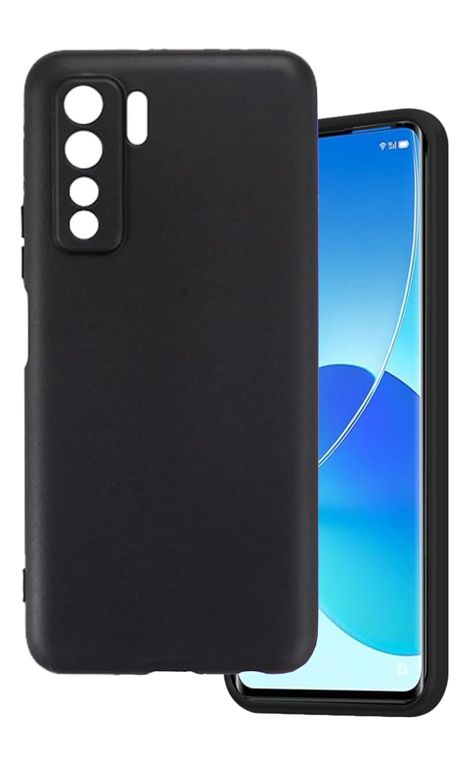 CoverNect Back Cover for Huawei nova 7 SE – Shockproof, Slim Fit, Matte Finish, Durable Protective Mobile Case, Precise Cutouts for Camera & Ports, Black (10126)