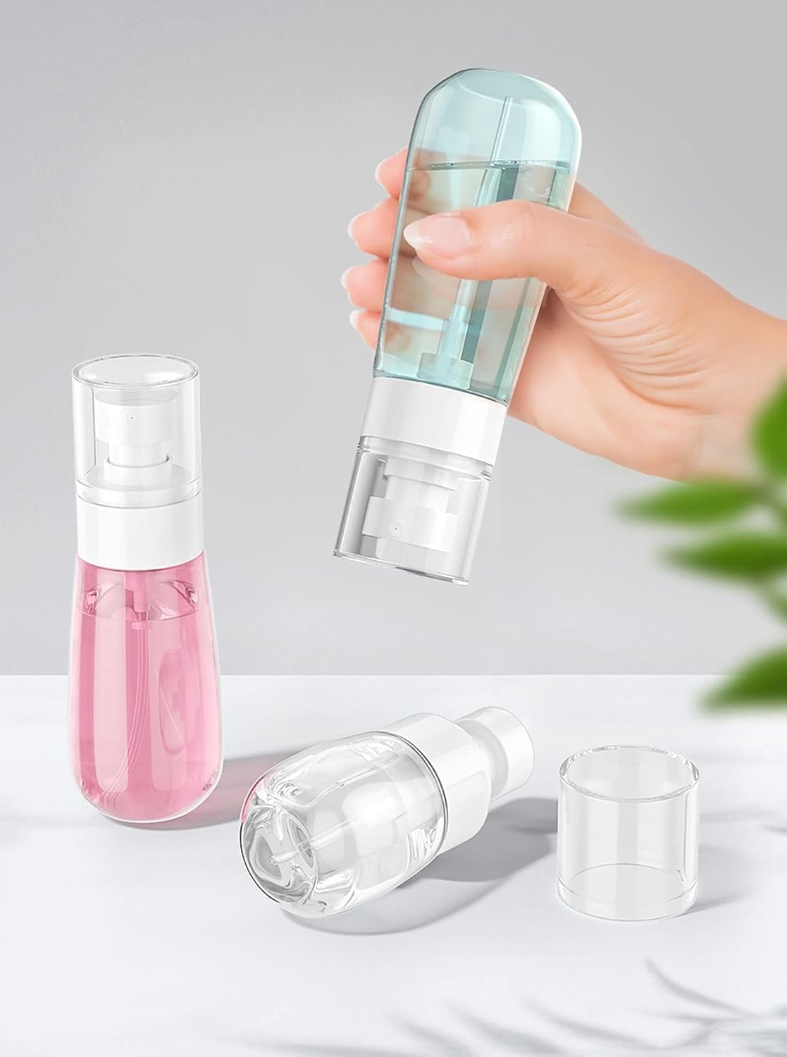 HOMIFY 100ML,Pack of 3 Empty Plastic Empty Spray Bottles For Toiletries Empty Refillable Reusable Cosmetic, Toner Fine Mist Perfume Travel Spray Bottle 100 Ml - Set Of 3 Pcs-image-39