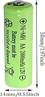 Vista 2 de 12 pilas AA 2000mAh recargables de alta capacidad precargadas 1.2V batería solar Ni-MH 2A de larga duración