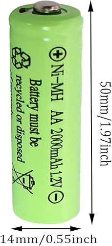 Miniatura 2 de 12 pilas AA 2000mAh recargables de alta capacidad precargadas 1.2V batería solar Ni-MH 2A de larga duración