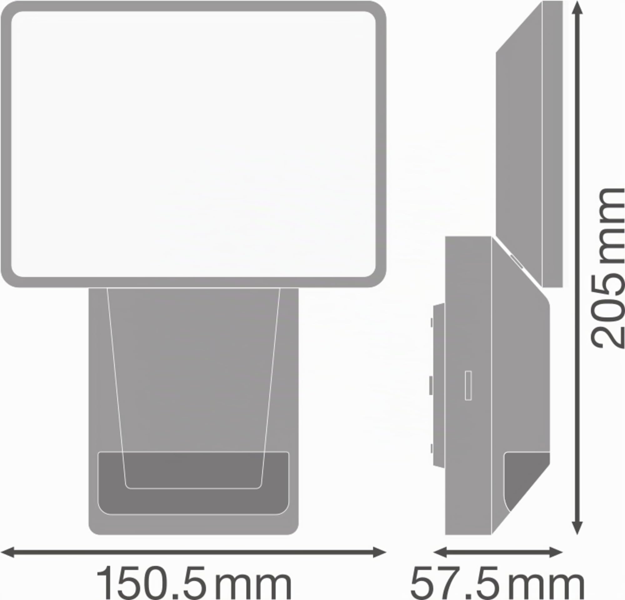 Osram Endura Pro projecteur extérieur avec capteur, Angle Diffusion Large, Design Optique innovant, 15W, Gris foncé, Protection IP55, pour Parking et Parcs