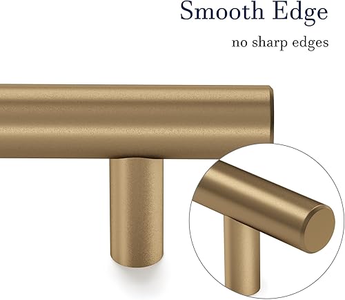 Miniatura 10 de Goldenwarm - Manijas para cajones, tiradores de gabinete de latón cepillado acrílico, tiradores para aparador, manijas de cocina, tiradores para