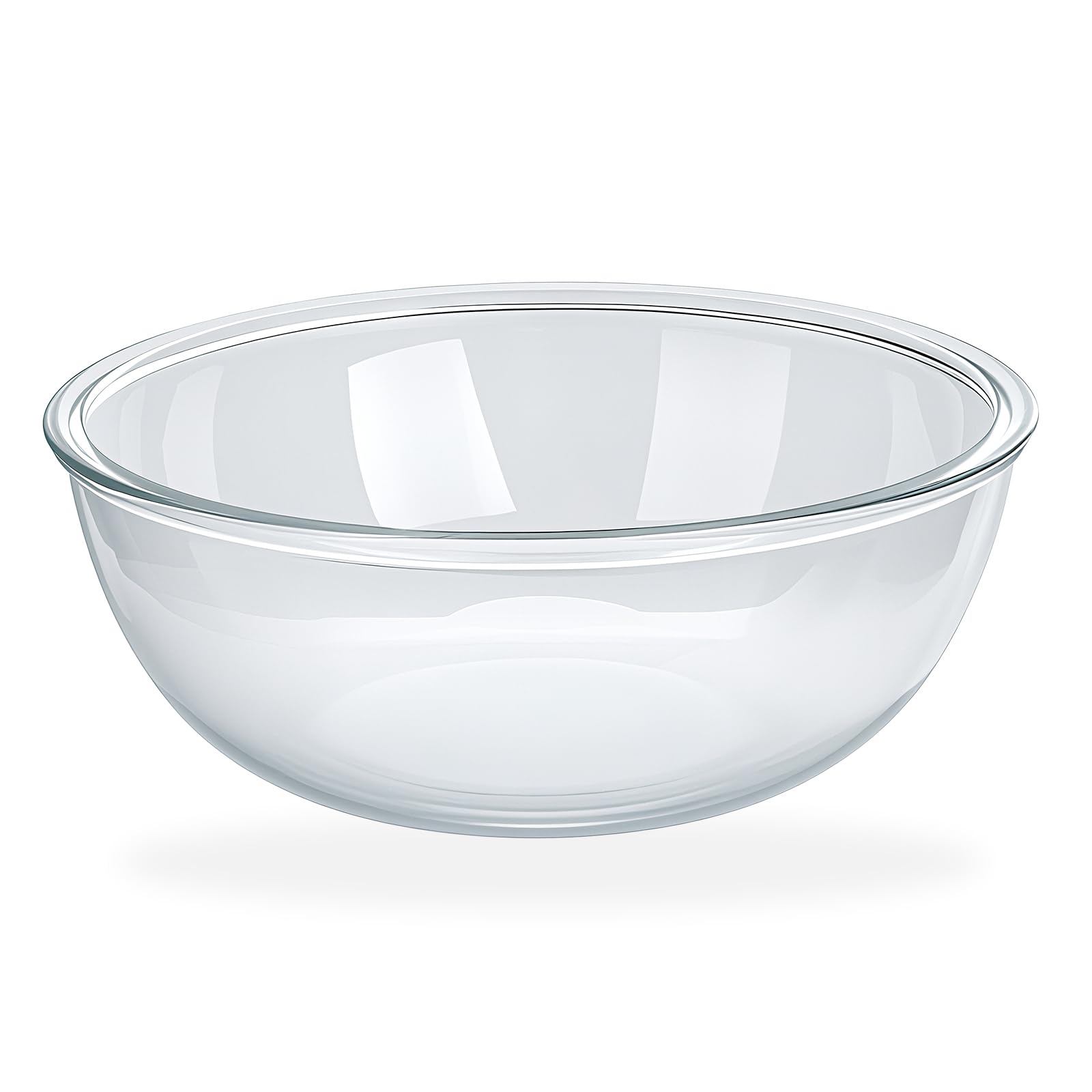 6.3 Qt Large Glass Mixing Bowl,11-1/2" Clear Glass Salad Cooking Bowls | high borosilicate glass making sourdough Prepping, Mixing, Marinating & Brining Kimchi