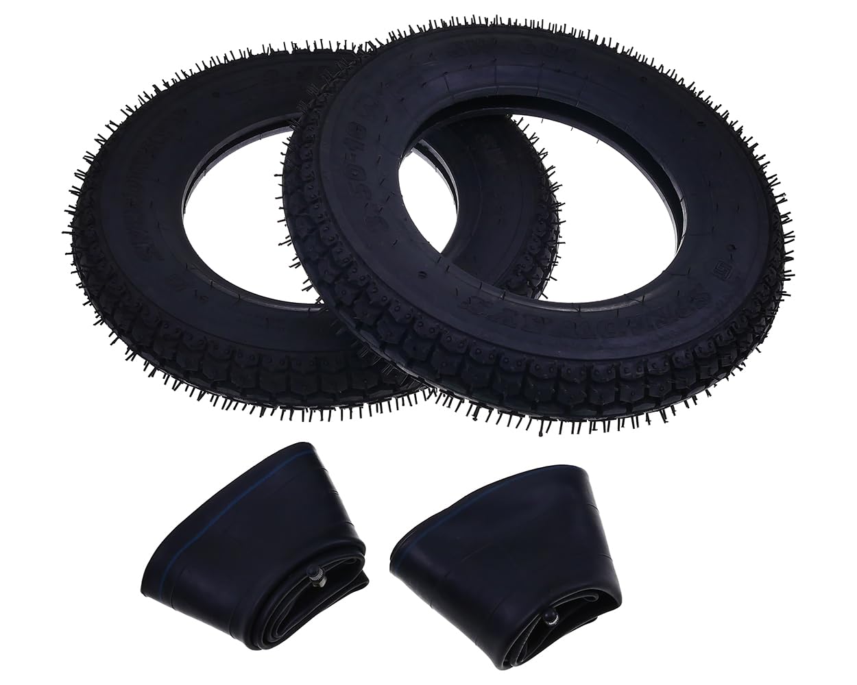 2EXTREME Speedways Reifen Set 3.50-10 59J TT inkl. Schläuche – für Moped, Roller, Vespa – kompatibel mit Piaggio Zip, Vespa PK50, Peugeot Speedfight, Aprilia SR, MBK Booster