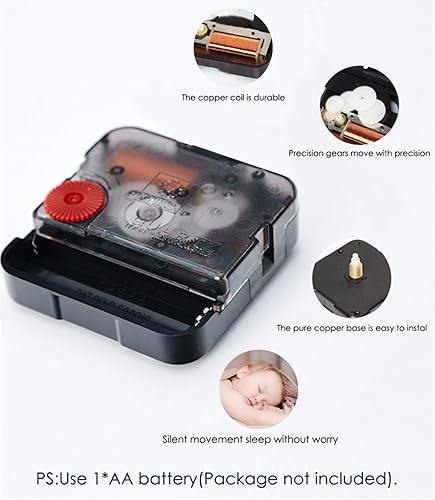 Miniatura 4 de Elikeable Reloj de pared decorativo 3D DIY con adhesivo para decoración de espejo sin marco, kit de reloj de pared grande para el hogar, sala de