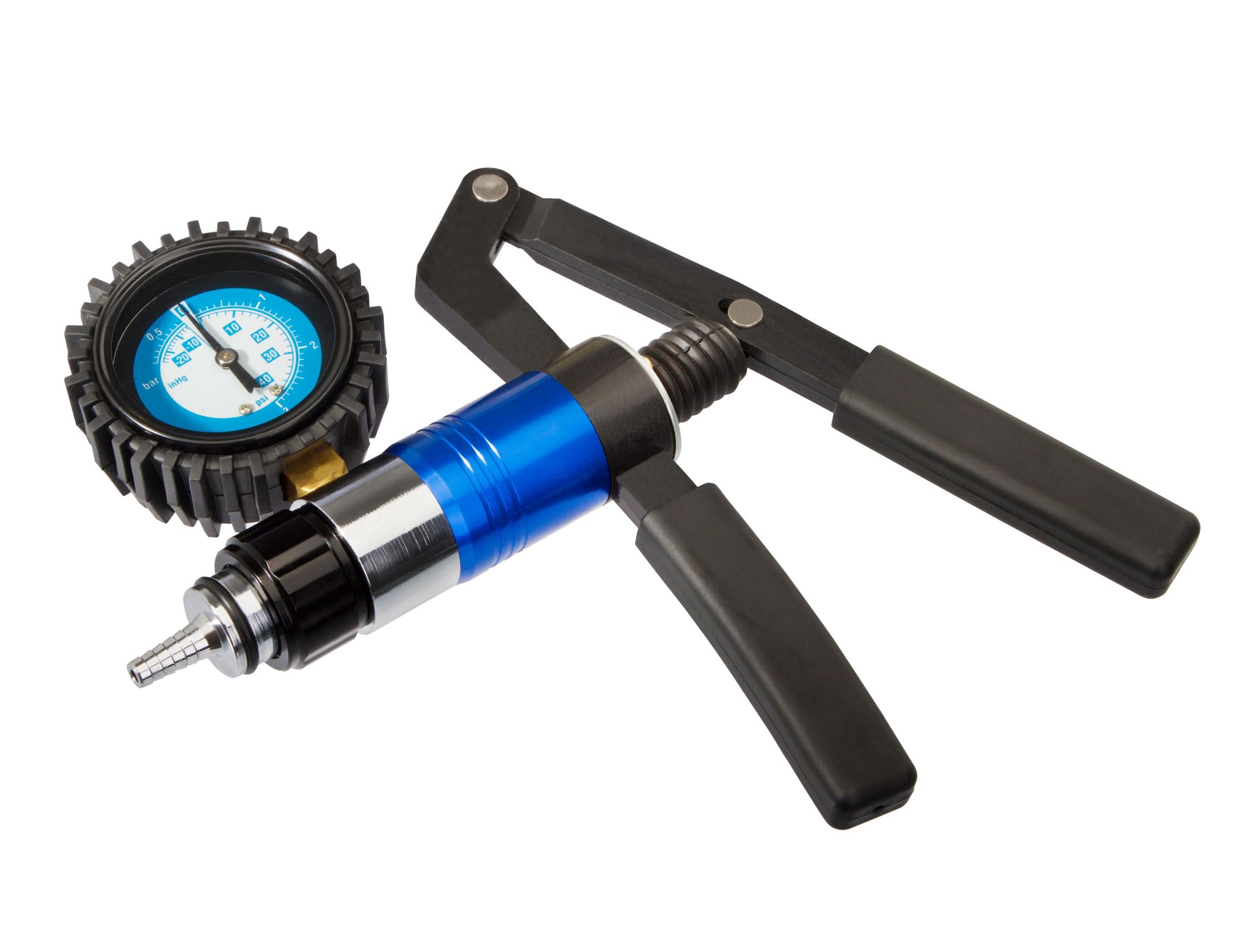otgerlensker products Pompe à Pression/dépression et kit de Purge des Freins, 0 à 3 Bars, 0 à -1 Bar, avec Cylindre et Culasse en Laiton