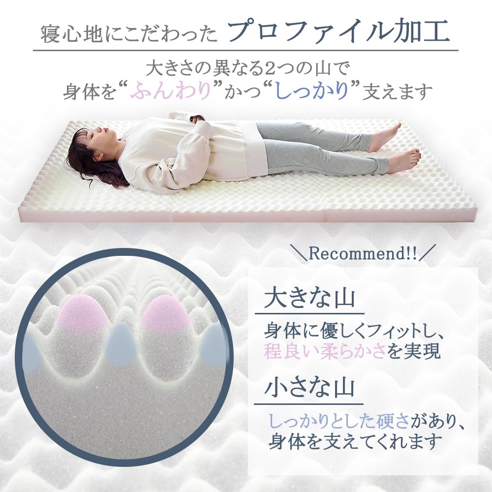 Amazon｜[アキレス] マットレス ダブル 3つ折り 【目覚めを変える 高