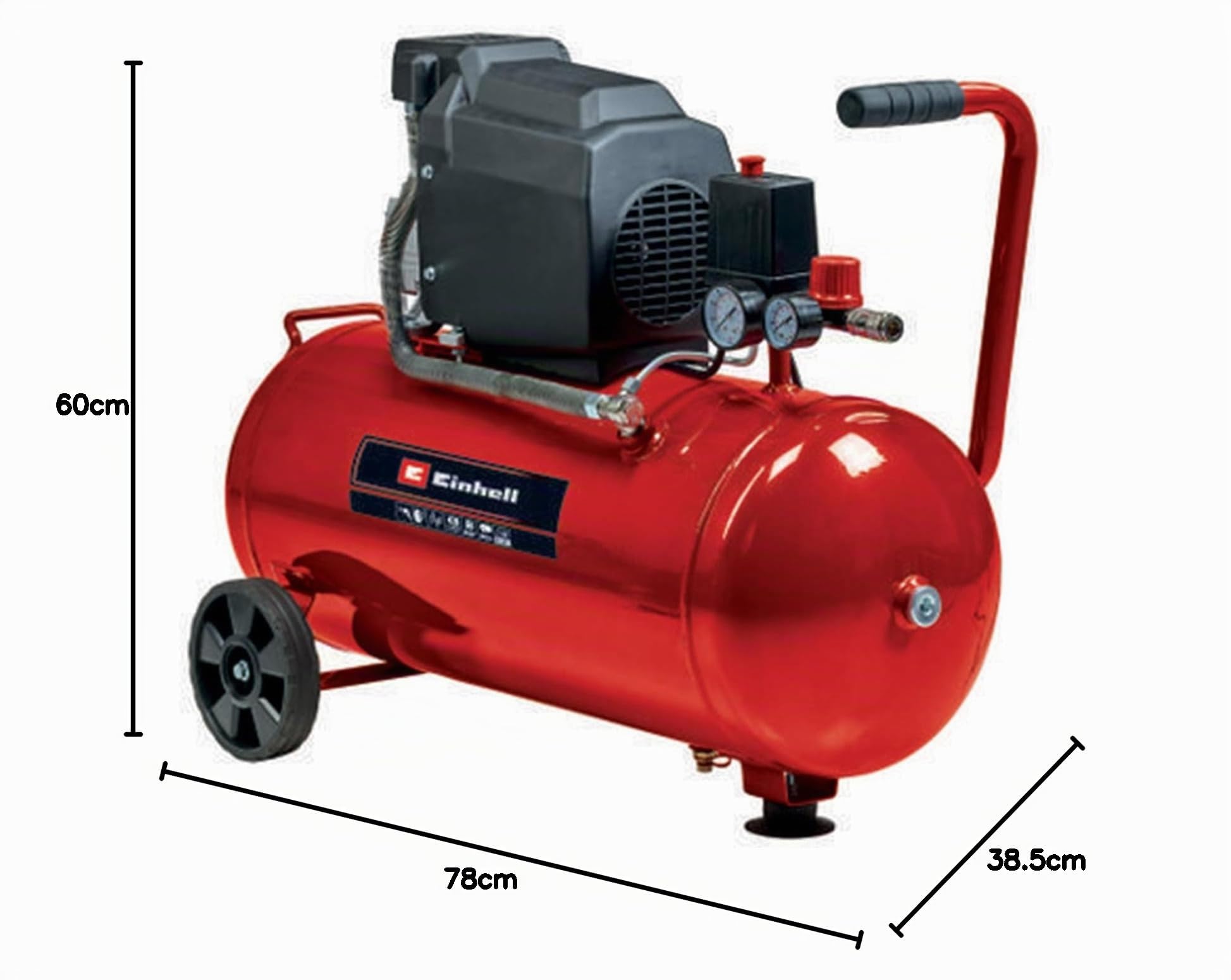 Einhell Original Riduttore R 3/8" maschio x R 1/4" femmina | Accessori per compressori | Filettatura esterna R 3/8" su filettatura interna R 1/4" | in metallo robusto