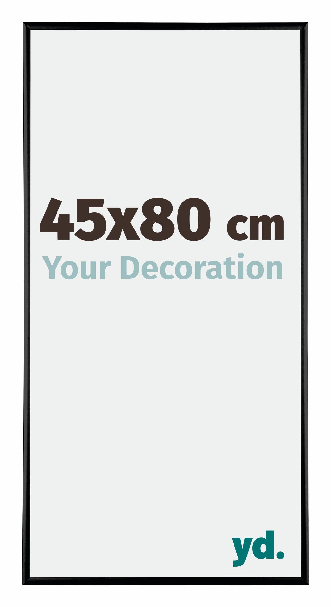Your Decoration - Picture Frame 45x80 cm - Black High Gloss - Decorative Wall Frame in Aluminium with Antireflection - Frame 45x80 - Kent — image 1