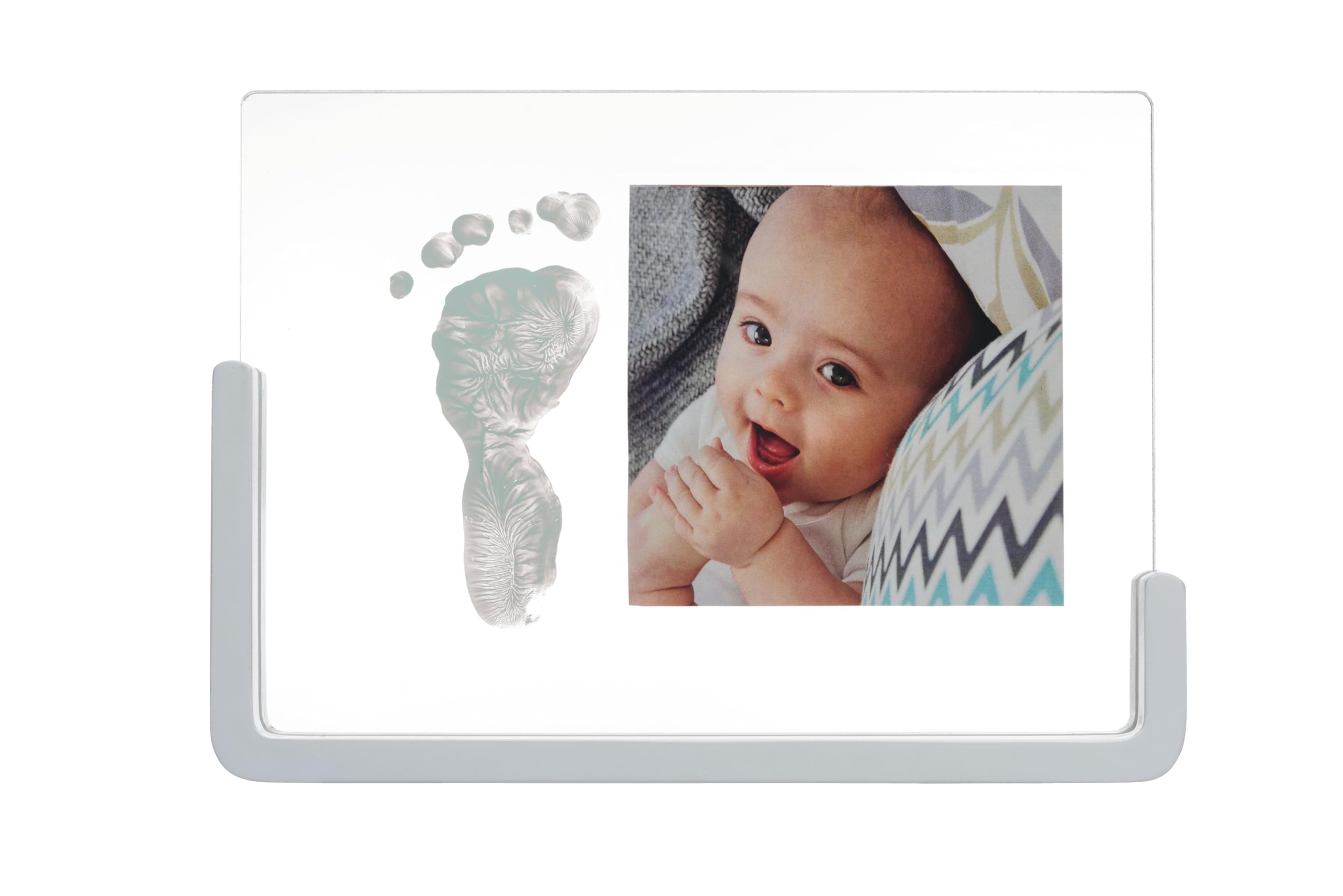 Kit Impronte Mano Famiglia Con Cornice In Legno E 4 Fogli | Ricordo Senza Macchie Per Neonati, Baby Shower E Anniversari, 22x31 Cm