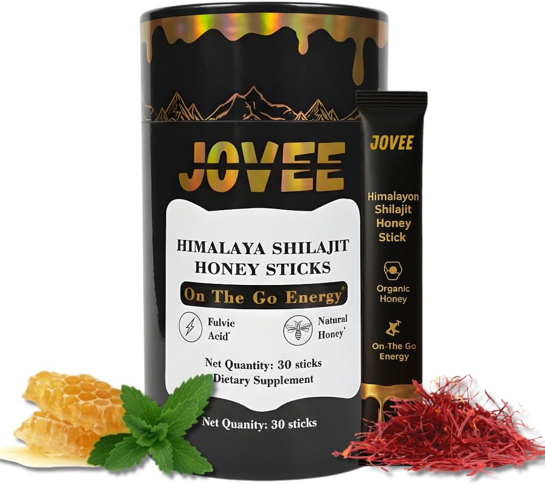 – Pure Himalaya Shilajit Honey Sticks, Made from Organic Honey and Saffron, 30 Sticks for On the Go Energy Boost & Immune Support, 85+ Trace Minerals, 75%+ Fulvic Acid