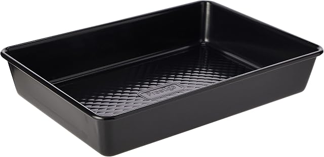 Prestige Inspire Roasting Tin Non Stick - Deep Large Baking Tray with CushionSmart Base 34 x 24 x 6 cm, Freezer & Dishwasher Safe, Durable Carbon Steel Bakeware