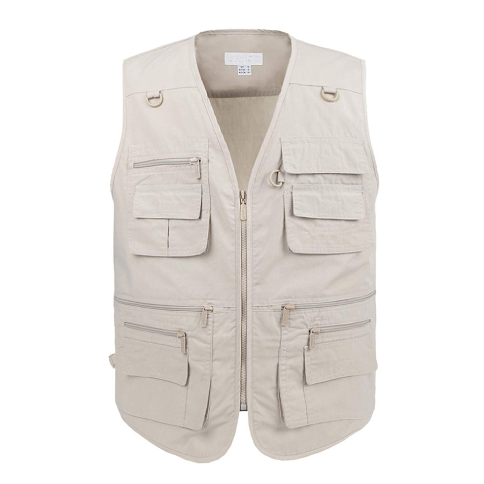 Gilet da uomo multi tasca in cotone gilet da pesca all'aperto gilet da campeggio senza maniche viaggio fotografia escursionismo gilet 003-7XL