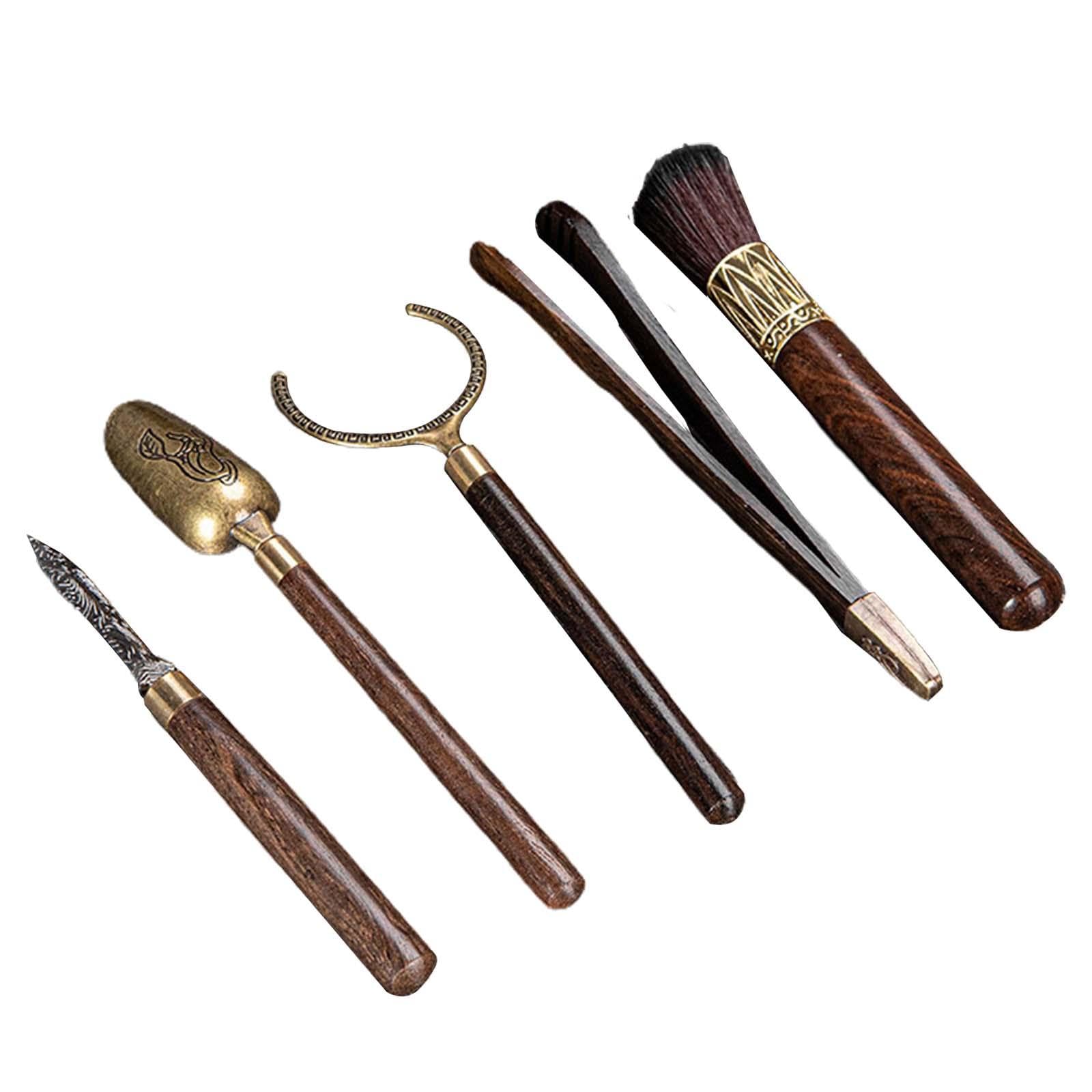 ?????? 5Pcs Chinese Tea Set Tea Set Matcha Tools Utensil Tools Tea Making Tea Art Utensils Kung fu tea Tool Teaware Set for Office Picnic Home, Set C