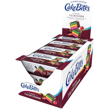 Cookies United Original Cake Bites: Bite-Sized Italian Rainbow Assortment