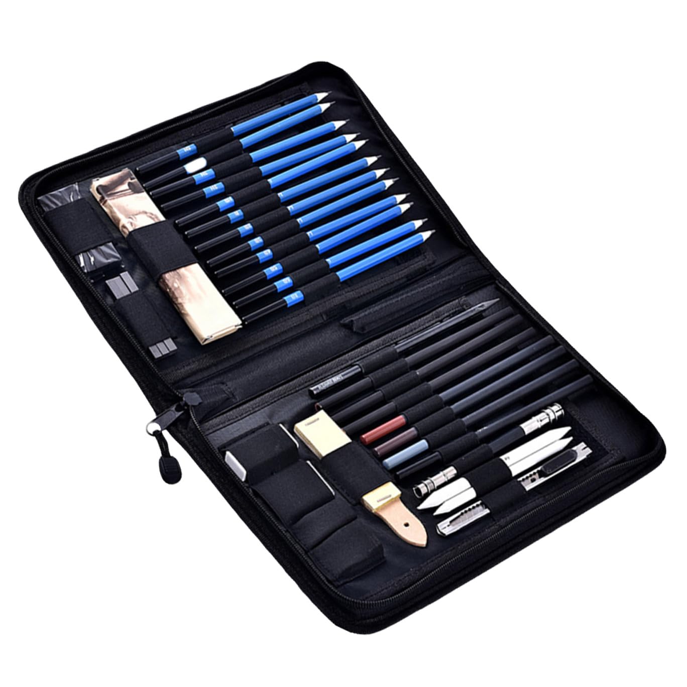 40pezzi Matite Da Disegno Professionale Kit Completo Di Forniture Artistiche Per Schizzi e Disegni Adatto Per Studenti e Artisti Di Tutte Le Età Con Borsa Portatile e Accessori