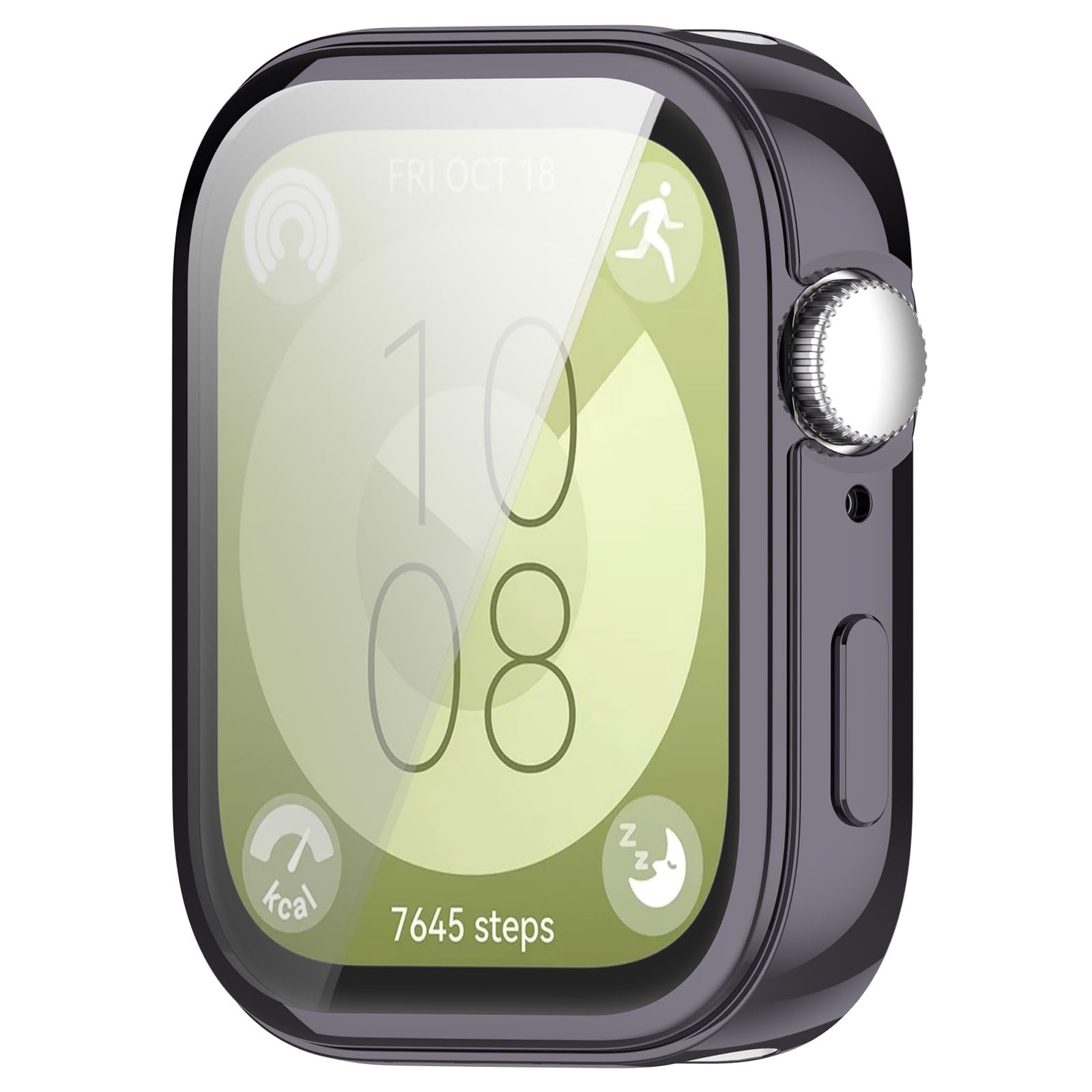 Compatible with Huawei Watch FIT 3 Bumper Case Screen Protector Cover Soft TPU Shockproof for Huawei Watch FIT 3 Case Cover (Grey)