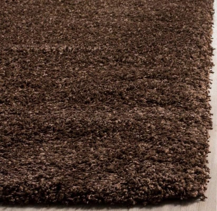 Image of Polyester Fluffy Fur Rugs & Modern Shaggy Floor Carpets for Living Room,Sofa Area,Hall,Kids Room,Guest Room | Elegent Bedside Runners for Besdroom(5X8 Feet Coffee)