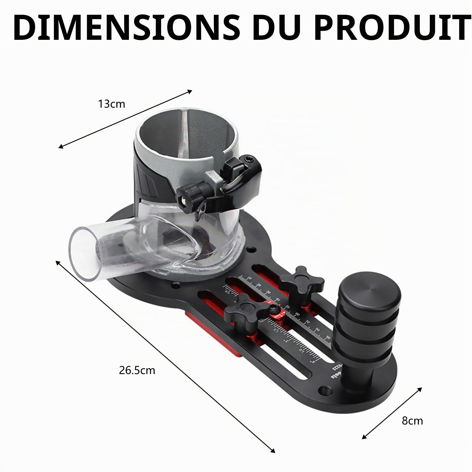 Base Tondeuse, Support Tondeuse à Fente 2 En 1 Base Fraisage Bois Support Fente Routeur Pour Machine à Rogner 65mm Outil Rainurage Base Routeur Pour Machines Rogner Pour Meubles D'armoires Bricolage