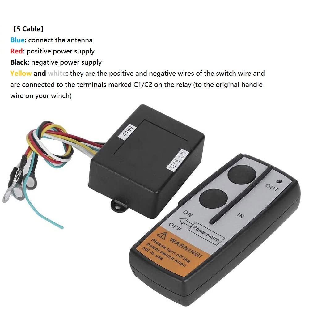 BigKing Controller per Verricello, Salpa Ancora per Salpa Ancora Telecomando Wireless Switch Trim Controller Accessorio per Barche Marine