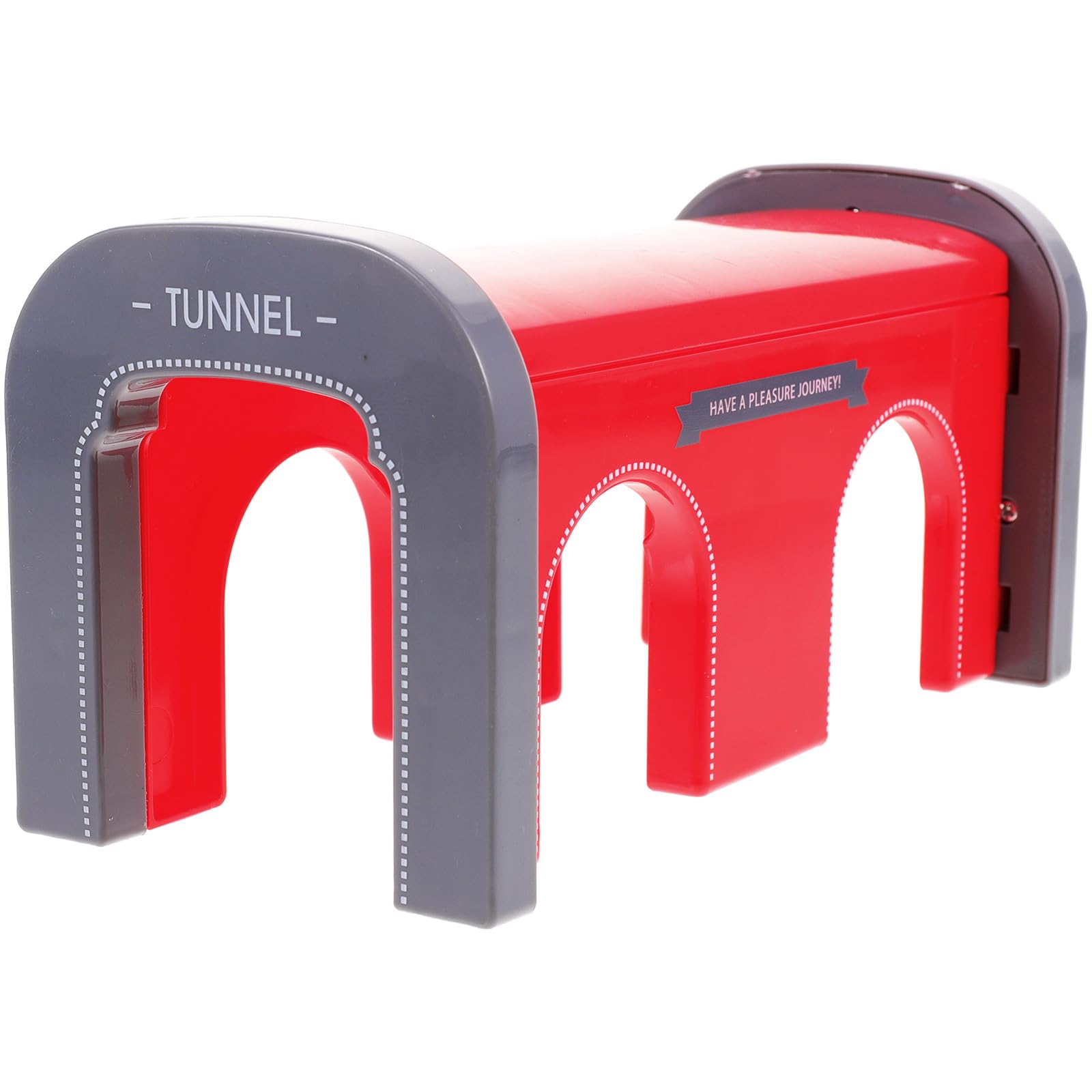 jojofuny Red Plastic Train Tunnel Model: Decorative Pretend Tunnel for Train Tracks